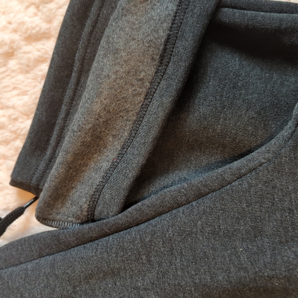 Last Pair! Fleece Lined Open Bottom Cotton Sweatpants/Joggers Size L Dark Gray - Picture 12 of 13